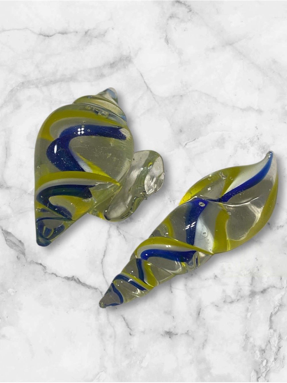 Small Handblown Glass Seashells